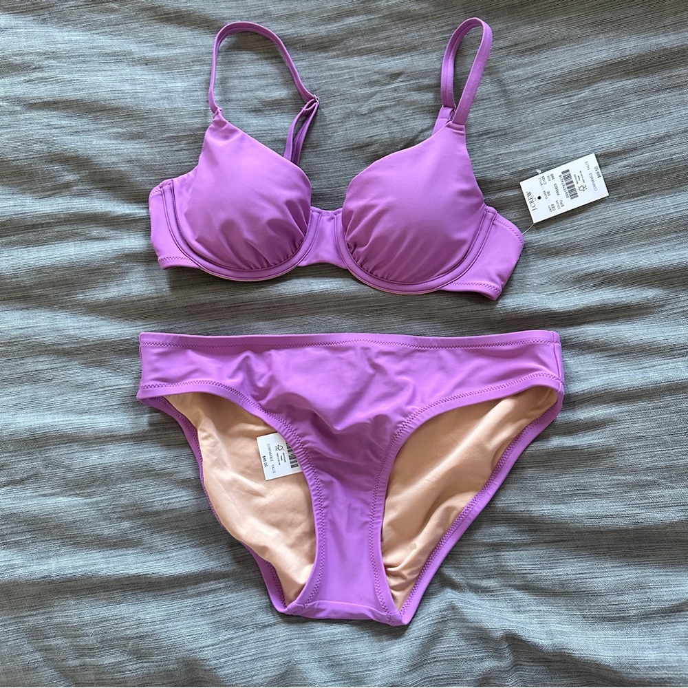 NWT J. Crew Factory lilac bikini (READ FOR SIZES)